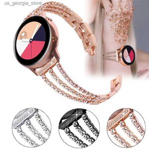 Pulseiras de relógio 20mm 22mm Diamond Band para Samsung Galaxy 6/5/pro/4/Classic/Active 2/Gear S3 Pulseira de metal Amazfit GTR/GTS 4/2/2e/3 Strap Y240321