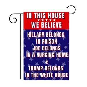 Flag 30*40cm Garden 2024 USA Campaign Banner Flax Double Printing Trump Flags s