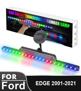Bil LED -lampor Auto Solär färgglad varningsljus antirearend -lampor Lampor Bilverktyg Bilar för Ford Edge 200120218719807