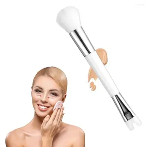 Кисти для макияжа 1 шт. 2-в-1 Кисть для контура носа Белый U-образный двойной инструмент для женщин Инновационные инструменты для красоты