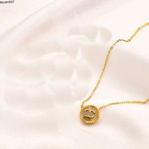 Кулон 18-каратного позолоченного роскошного дизайнерского ожерелья для женщин, брендовая цепочка с буквами, ювелирные изделия высокого качества