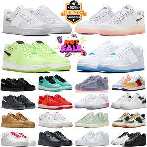 Rainbow White 1 One Casual Designer Buty dla mężczyzn kobiety Czarne białe użyteczność pszenica pistacjowa mrozia blada kość słoniowa aura mens trenerzy sportowe trampki sportu na świeżym powietrzu