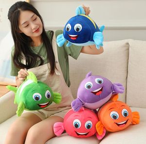 Cute clown fish stuffed toy cartoon sea animal world plush doll girl sleeping soft pillow aquarium gift kawaii christmas gift4170373