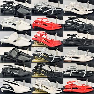 2024 Jil Female Style Casual Roman Sandals Full Leather Fine Ribbon Woven Womens Sandaler Ultra Light Thick Sole Fashion Rubber Sole Svart Sandaler Storlek 35-40