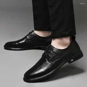 Casual Shoes Men's Fashion Senior Formal Business Förhandling bröllopsfest Högkvalitativ bekväm mångsidig snörning upp låg häl Oxford