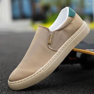 Scarpe Casual Primavera Oversize da Uomo in Tela di Seta Ghiaccio da Uomo Pigri Slip-on Board Scarpe da Ginnastica in Stoffa per Scarpe Originali