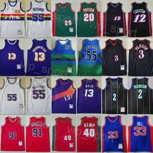 Men Basketball Throwback Jersey Man Vintage Jimmy Butler 22 Dirk Nowitzki 41 Penny Hardaway 1 Ja Morant 12 Ray Allen 20 Steve Nash 13 Dikembe Mutombo 55 Shawn Kemp 40