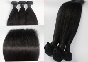Mongolian Cuticle Hair Weave Straight 3pcslot Natural Color Unprocessed Burmese Vietnamese Cambodian Human Hair Weft Extensions6653416