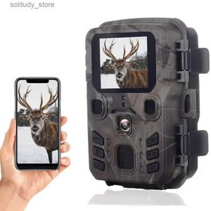 Hunting Trail Cameras Mini301/Wifi301 Hunting Camera Application Control Tracking Camera Wireless Bluetooth 24MP 1296P Night Vision Sports Wildlife Q240321