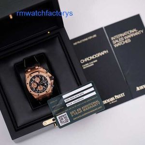 Ultimo orologio da polso di marca AP Orologio da polso Epic Royal Oak Offshore 26470OR Orologio da uomo con quadrante nero Cronografo in oro rosa 18 carati Orologio meccanico automatico svizzero Nome orologio