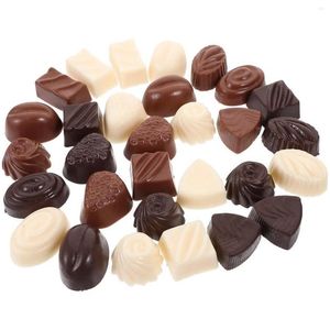 Decoração de festa 30 pcs modelo de chocolate casa mti-função bar adereços pvc simulado chocolates falsos bk pequena gota entrega casa jardim dh2lh