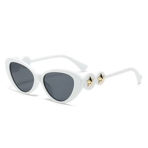 designer sunglasses women mens sunglasses luxury sunglasses Fashion new cat-eye sunglasses female UV sunglasses star with the same runway glasses 3945 white grey