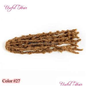 Extensões de cabelo sintético borboleta locs nu para mulheres 36 polegadas macio cloghet tranças marrom loira deusa faux locks1645145 drop delive dhqse