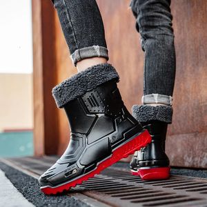 Stiefel Herren- und Damen-Knöchelplattform-Regenstiefel, rutschfeste, wasserdichte Frühlingsschuhe, einfarbige mittelgroße Zylinder-Regenstiefel, Angelschuhe