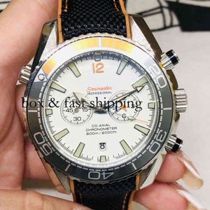 Chronograph Superclone Watch Watches Wrist Luxury Fashion Designer Automatisk mekanisk Five Needle Grey Orange Full Automatic HW030 MENS MONTREDELU