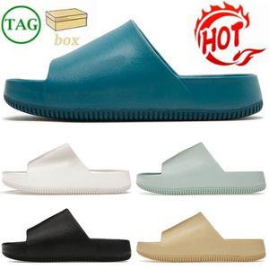 Designer Calm Slides Sandals Mens Slippers Seasame Geode Teal Sail White Black Jade Ice Luxurys Flats Slides Summer Beach Flip Flops Sandal Womens Slipper Shoes