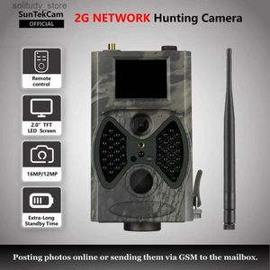 Câmeras de trilha de caça SunTekCam 16MP 940nm 1080P 2G Câmera de trilha de caça com painel solar de carregamento Visão noturna IP56 à prova d'água MMS SMS GPRS Photo Trap Q240321