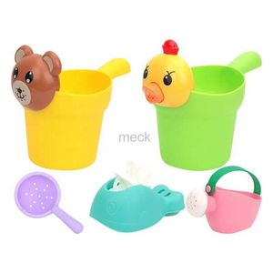 Sand Play Water Fun Bath Toys Set Summer Badrum Beach Sand Water Toys Silicone Shampoo Cup Baby Shower Set For Kids Toys and Games Accessories 240321