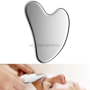 フェイスマサージャーステンレス鋼Gua Sha Facial Skin Care Massage Tool Roller Gua Sha Set Plate Spa Scratkingにきび筋筋筋肉リラクゼーション240321