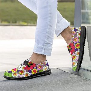 Scarpe casual INSTANTARTS Stampa girasole personalizzata Uomo Ballerine galleggianti antiscivolo Calzature da lavoro traspiranti da lavoro Carino Zapato