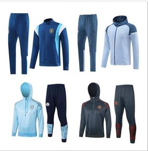 Haaland Long Zipper de Bruyne Man City Jacke Training Suit Tracksuit Long Sleeve Sportswear Football 22 23 24 Survatment Foot Chandal Futbol Uniforms