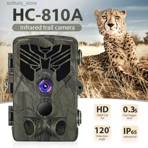 Câmeras para trilha de caça Câmera para trilha de caça com visão noturna câmera selvagem 20MP 1080P IP65 armadilha fotográfica 0,3s acionada câmera de monitoramento de animais selvagens HC810A Q240321