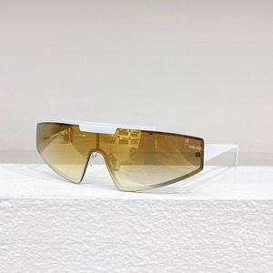 Shield Wrap Sonnenbrille Weiß/Gold Spiegel Männer Frauen Sommer Shades Sunnies Lunettes de Soleil Gläser Occhiali da sole UV400 Brillen