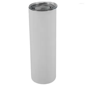 Canecas 30 onças de aço inoxidável skinny tumbler parede dupla isolada com tampa copos palha branca