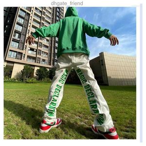 Mens Jeans White Baggy Pants Embroidered Streetwear Men Womens Woman Hip Hop Trousers Man Casual Y2k Jean Trendyol Tendance Mens