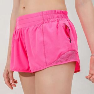 2024 lululemenI Hot High Rise Shorts Sweatpants com Cordão Contínuo Secagem Rápida Atlético Yoga Embutido Forro Esportes Leve Academia de Treino Ativo gki886