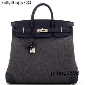 Totes Handbag 40cm Bag Hac 40 Handmade Top Quality Togo Leather Quality Genuine Large Handbag Handsewn with Logo Sliver Hardware qq QR56