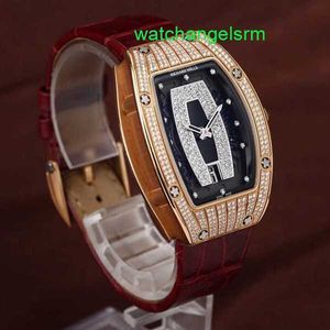 RM Watch Timeless Watch Timespiece RM007 Women's Series Black Lip Full Diamond White Gold Full Sky Star 18K Rose