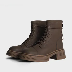 Boots 2024 Winter Fashion Brown Slim Platfic