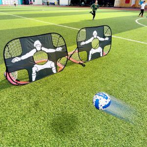 Soccer 2 In 1 Portable Mini Folding Soccer Goal 210D Oxford Cloth Football Goal Target Net For Children Target Training Goal Toy