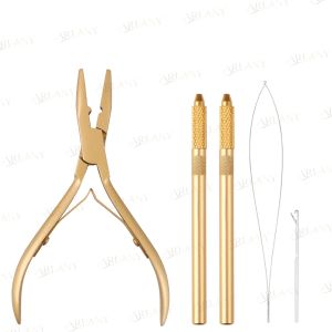 Pliers ARLANY Hair Extension Tool Kit Hair Extension Needle Loop Threader Pulling Hook Hair Extension Pliers for Beads Microlink Tool