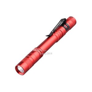 El feneri meşale mini taşınabilir LED kalem ışık klipli tra parlak yüksek lümenler cep el feneri el feneri