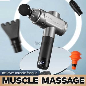 Massage Gun Fascia Gun Muskel Fitness Vibration Massage Gun 16mm Deep Impact Vibrator Dubbelbärande roterande elektrisk massager 240321