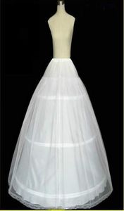 Whole Wedding Dress Petticoat Slip Adjustable Waist Size Two Layers Three Hoops Bridal Underskirtg Crinolines Wedding Accessor9353495