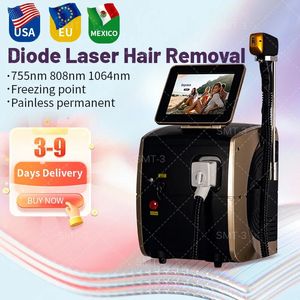 Diodlaser hårborttagningsmaskin Ice Big Power Cool 755 808 1064 Diode Laser Permanenta smärtfria kvinnor Underarm Hair Remova
