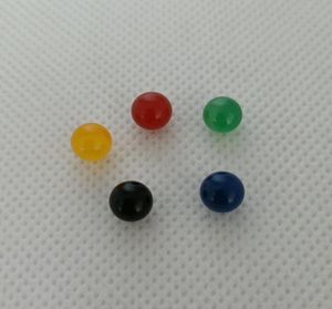 6mm Terp Pearl Bead 5 Färger Rökning Insert Quartz Dab Ball Red Yellow Green Blue Black Spinning Pärlor för nagelbanger Vatten Bong8664857