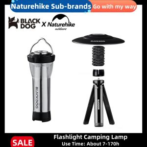 Tools NatureHike X Blackdog Ny utomhus ficklampa Camping Light Outdoor Portable Camping Lights 3 lägen USB laddningslampa Vattentät