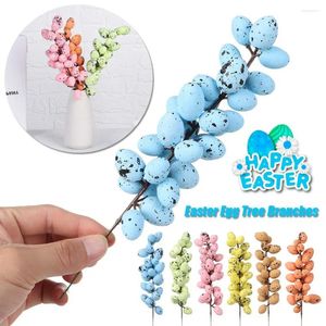Party Decoration 2024 Easter Egg Tree Branch Colorful DIY Painting Flower Plant Decor Wedding Festival Supplies Home Vase