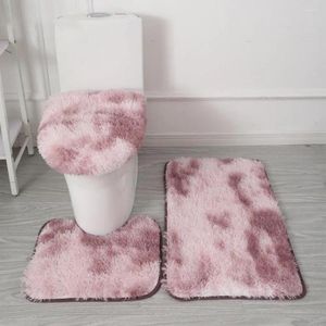 Tappetini da bagno Set di tappetini in morbida microfibra per bagno eccellente con coperchio del WC con tappetino sagomato a forma di U per la macchina