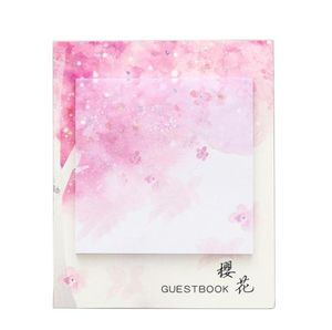 Mohamm 30pcs American Cherry Blossom Kawaii Cute Sticky Notes Memo Pad w japońskim stylu Diary Passerery Flakes Scrapbook Deco F 7521392