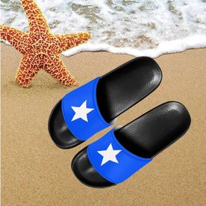 Chinelos África Zona Verão Bandeira Somali Impressão Respirável Confortável Mulheres Casa Não Slip Beach Slides para Meninas Senhoras