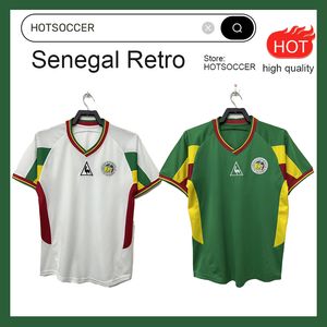 2002 2003 Senegal Retro Soccer Jerseys Mane Koulibaly Gueye Kouyate 02 03 O.Daf Diop H.Camara Kh.Fadiga Diouf Vintage Classic Football Shirt Maillot de Foot Hotsoccerccer