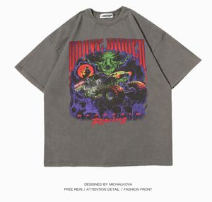 Michalkova Tie Dye Anime Punk Overized Summer Menwomen Hip Hop Fashion Gothic Print Tshirt Men Streetwear Graphic Tees C01194835012
