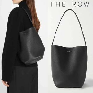 3Size Branco The Row Park Tote Bags para Mulher Luxurys Bolsa Designer Ombro Bucket Mulheres Mens Genuíno Couro Pochette Crossbody Embreagem Mini Médio Grande