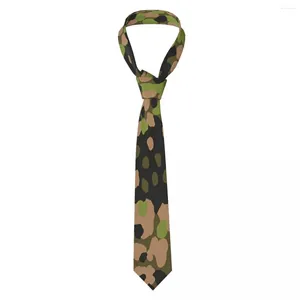 Papillon SS Erbsentarn Army Camouflage Cravatta Uomo Donna Poliestere 8 Cm Camo Cravatta per camicia ampia casual Accessori Cravatta