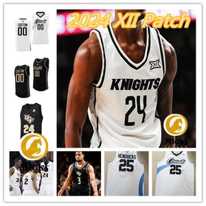 Walker 2024 XII UCF Knights Maglia da basket Taylor Hendricks CJ Kelly Lahat Thioune Jayhlon Young Michael Durr Darius Johnson Maglie UCF cucite su misura